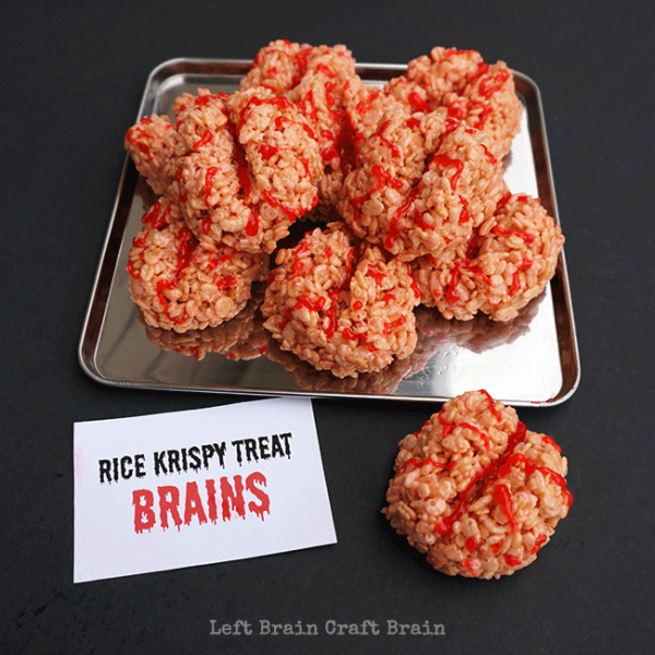 Rice Krispy Treat Brains Creative Halloween Appetizers