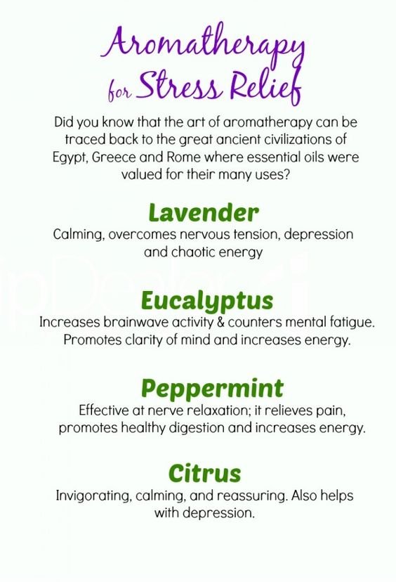 Aromatherapy for stress relief