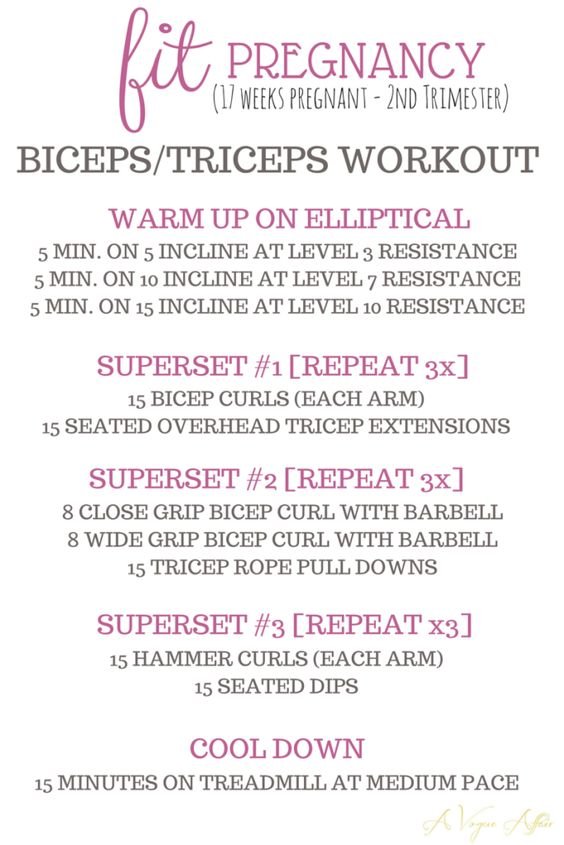 Pregnancy biceps and triceps workout