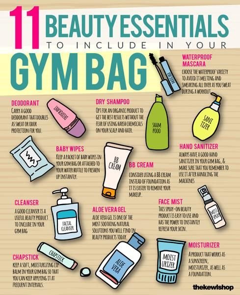 beauty essentials to include in your gym bag