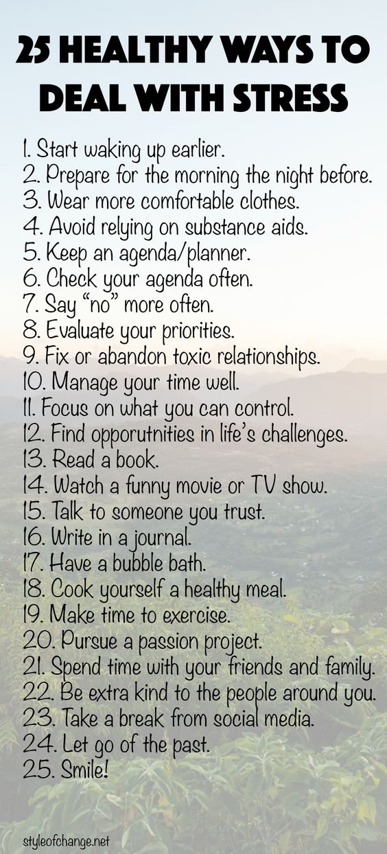 healthy ways to deal with stress