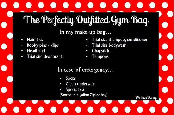 perfectly outfitted gym bag