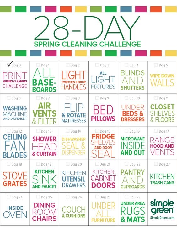 28 - day spring cleaning challenge