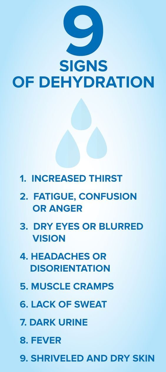 9 signs of dehydration