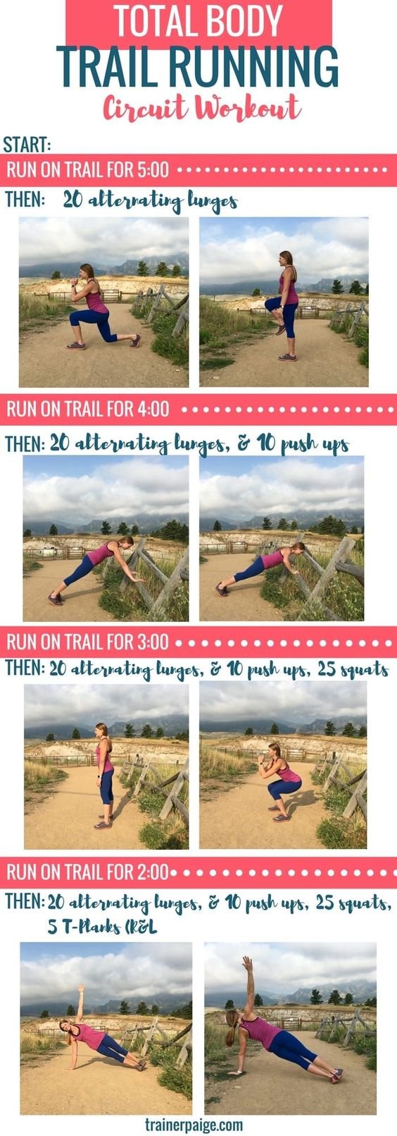 total body trail running circuit workout