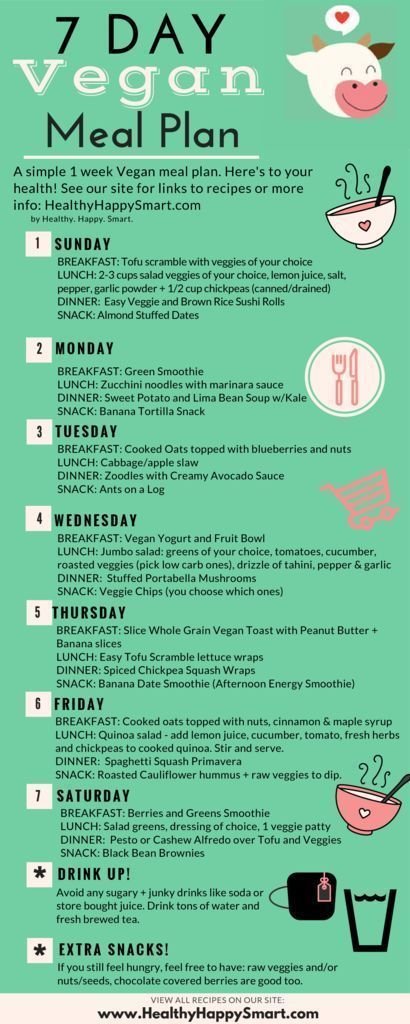 7 days vegan meal plan