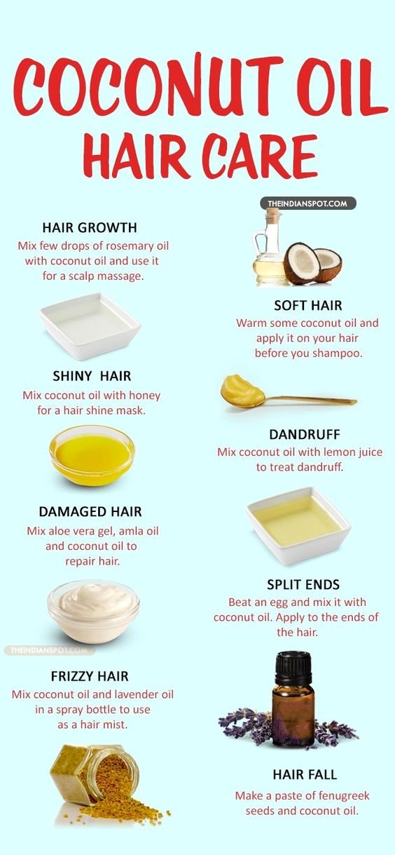 Coconut oil for hair care