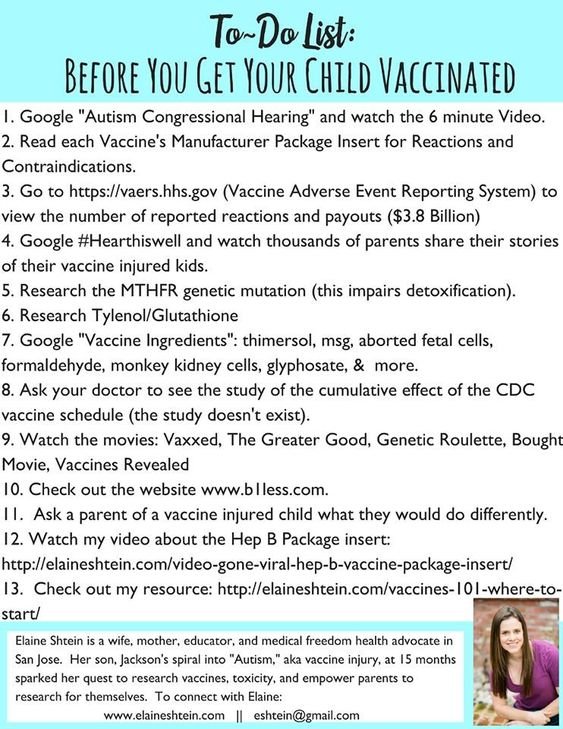 before you get your child vaccinated