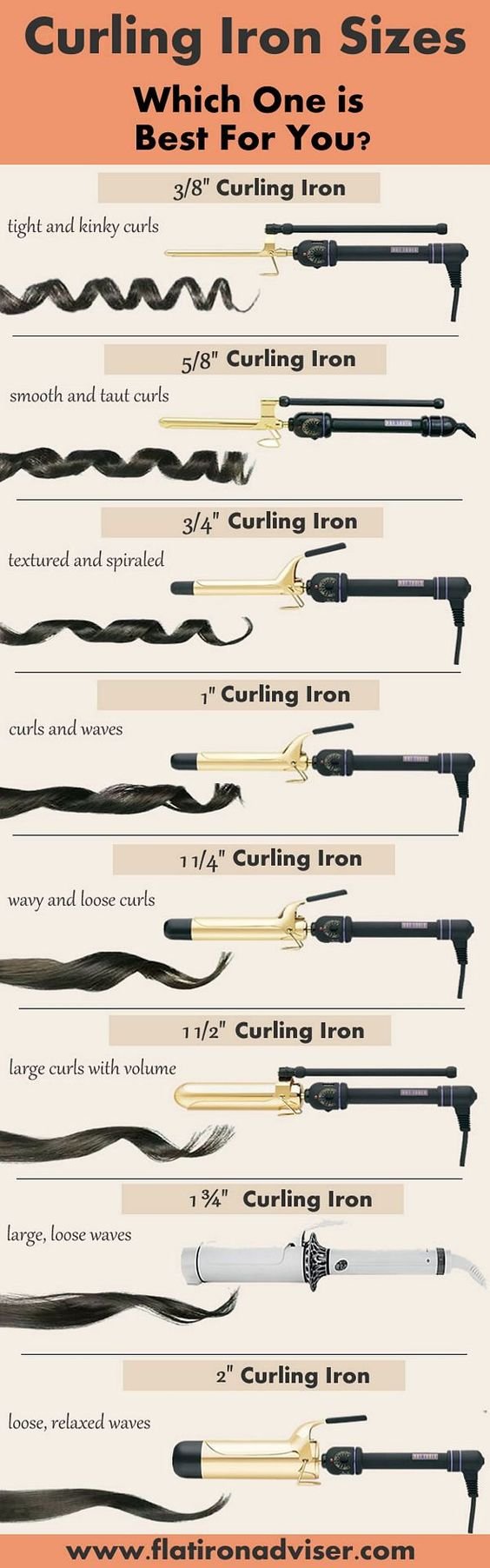 curling iron sizes - which one is best for you