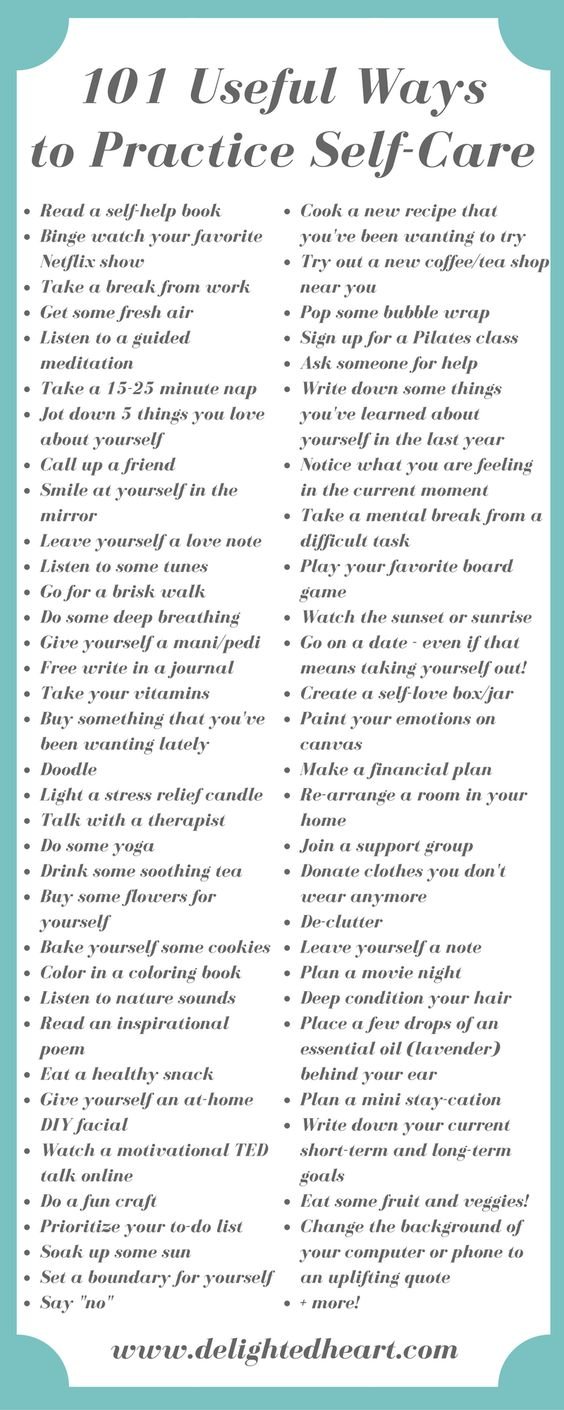 useful ways to practice self care