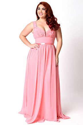 Plus Size Chiffon Gown