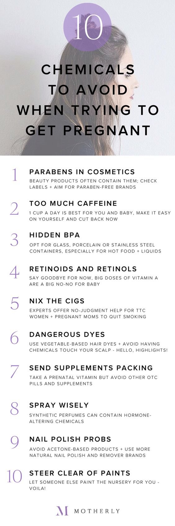 Chemicals to avoid when trying to get pregnant