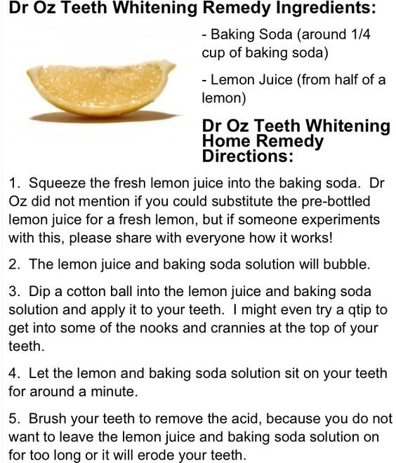 Teeth Whitening remedy Ingredients