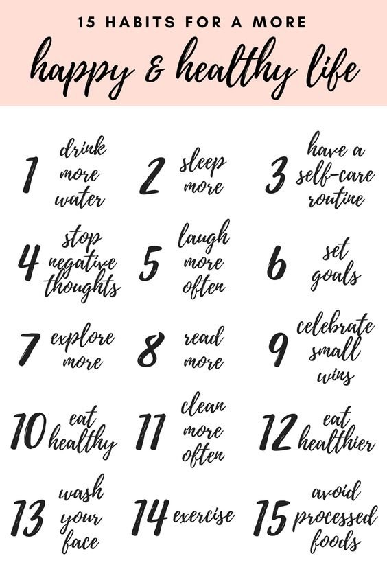 habits for happy and healthy life