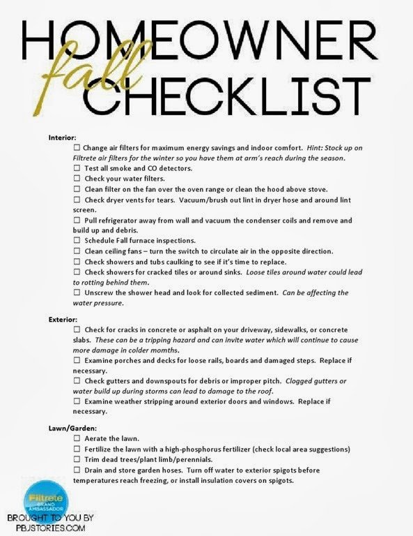 Homeowner Fall Safety Checklist