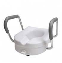 PCP Molded Toilet Seat Riser with Fixed Arm Rests