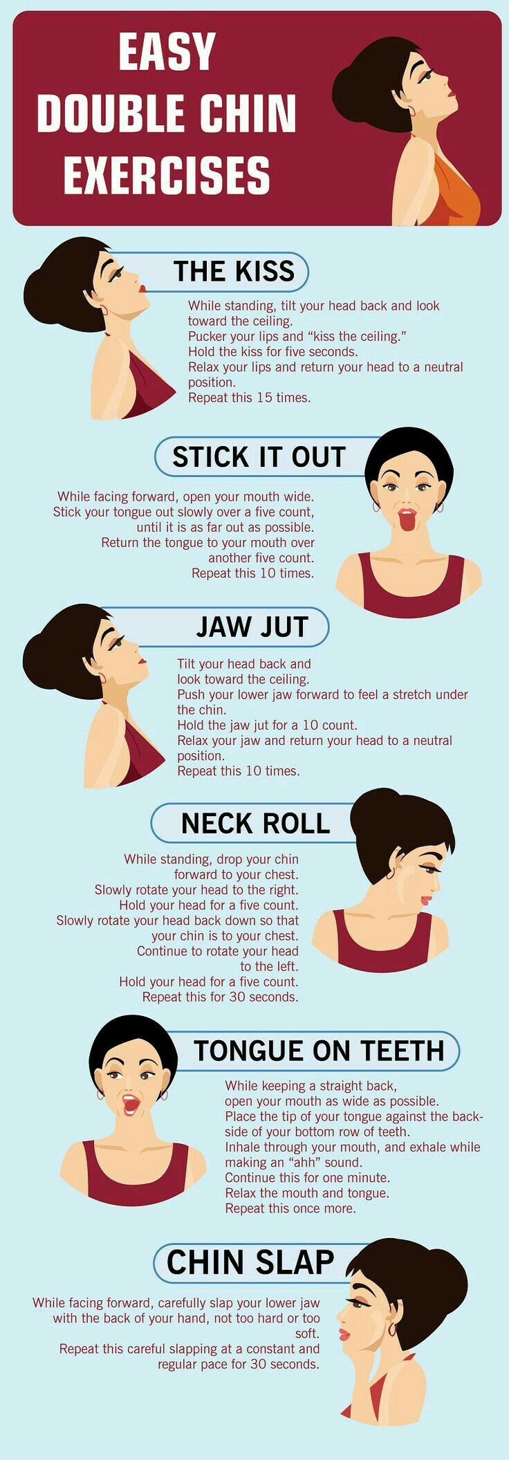 Easy Double Chin Stretching Exercises