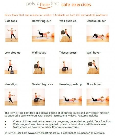 Pelvic floor first safe exercises
