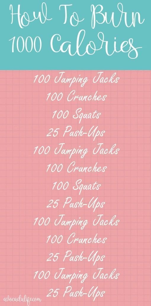 How to burn 1000 Calories