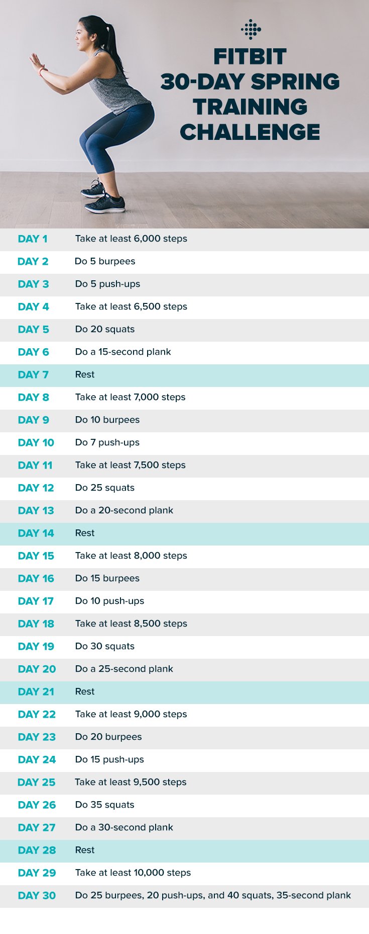 30 days Spring Workout challenge