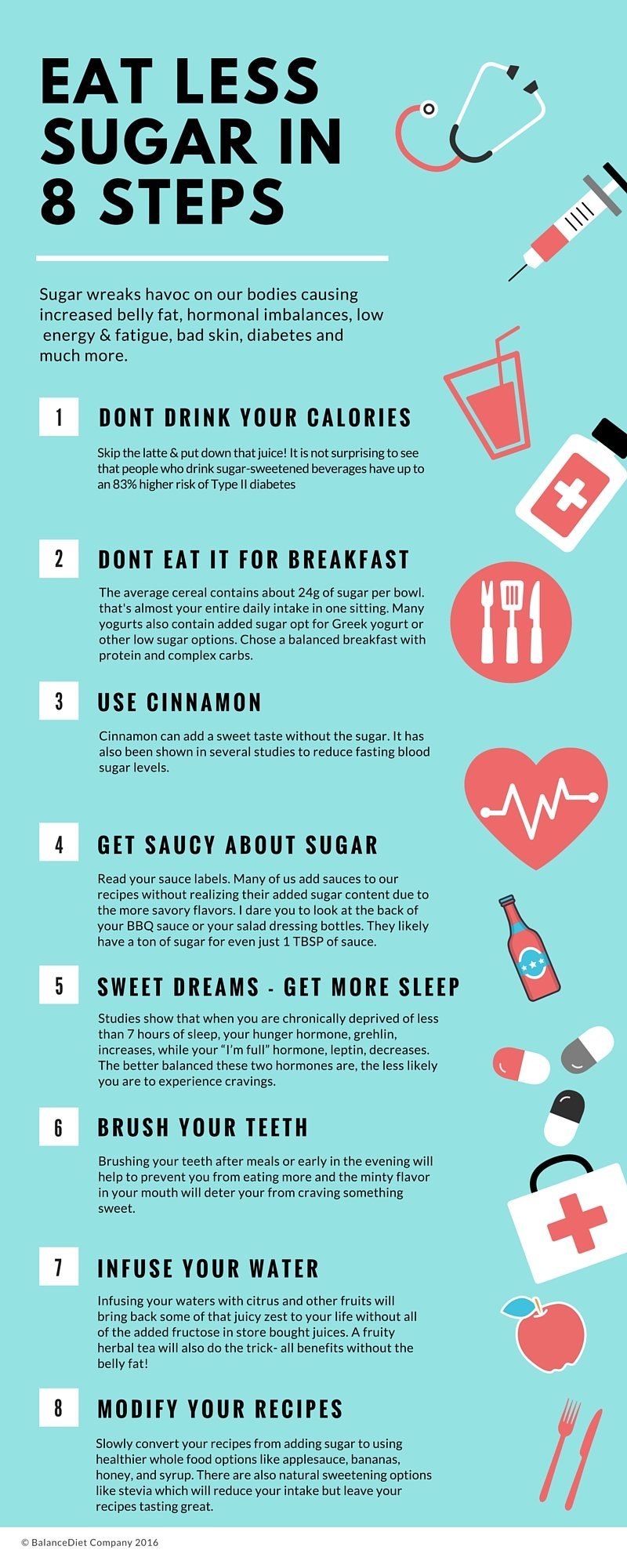 Eat Less Sugar in 8 Steps