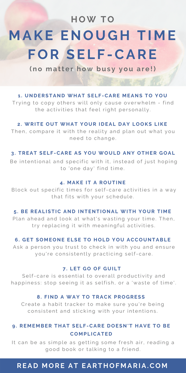 How to make enough time for self care