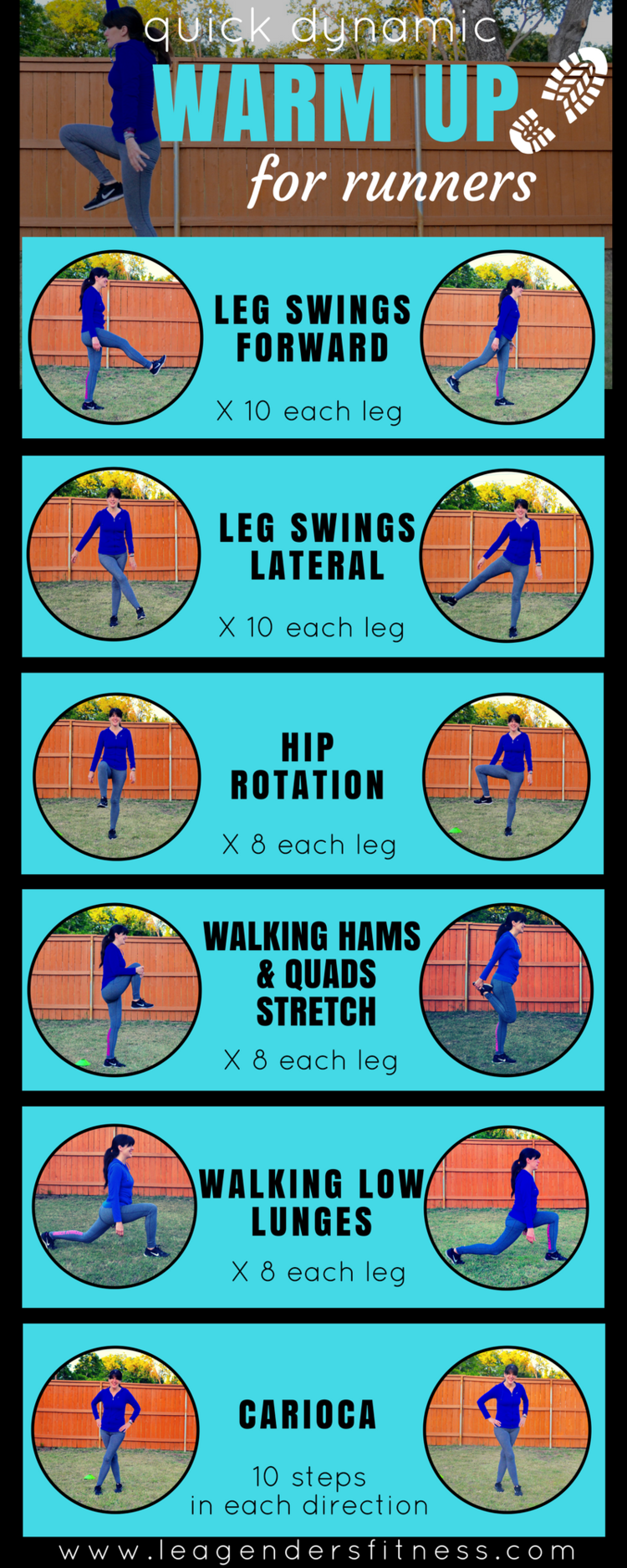 Quick dynamic warmup for runners