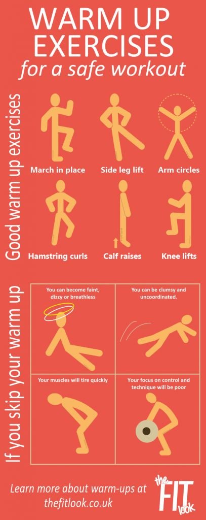 Warmup exercises for safe workout