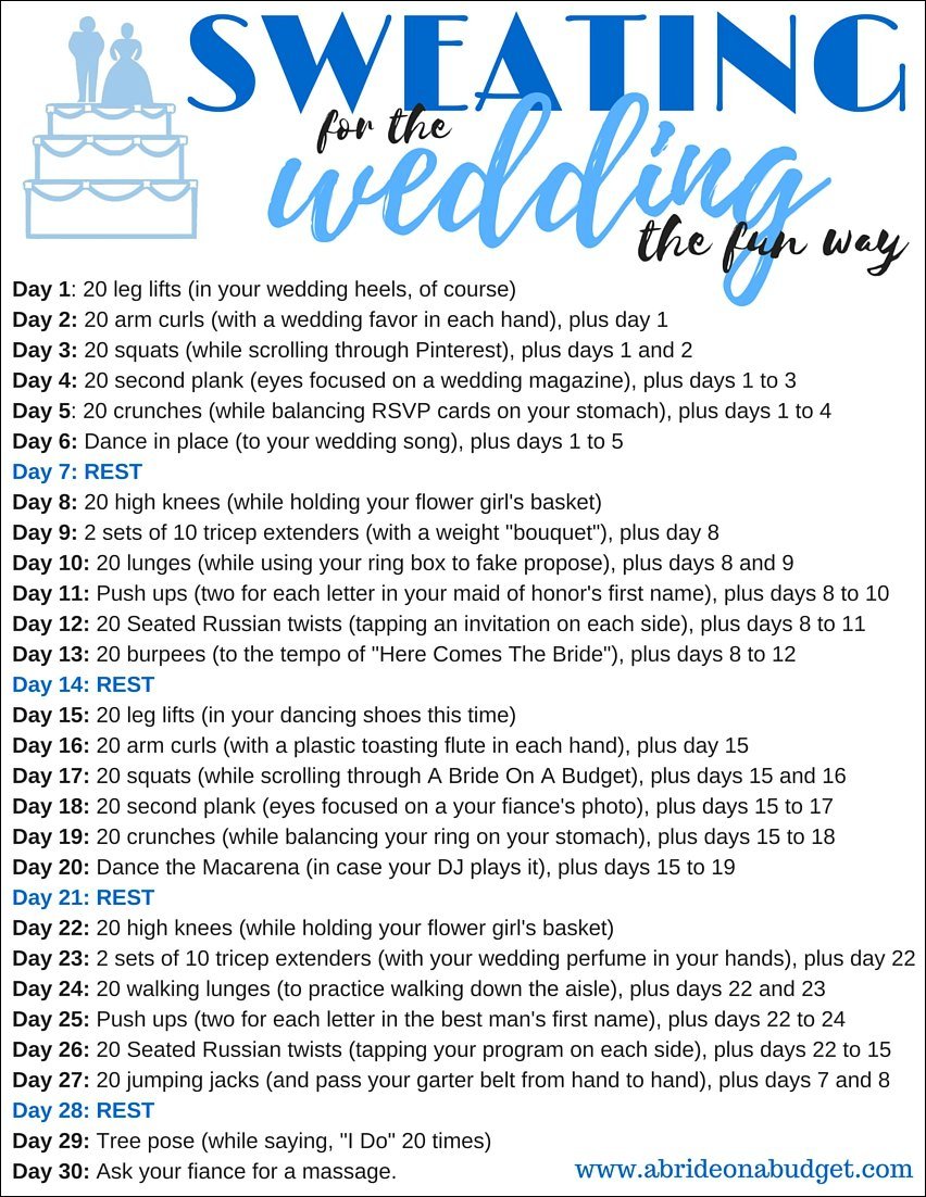 Workouts for Wedding