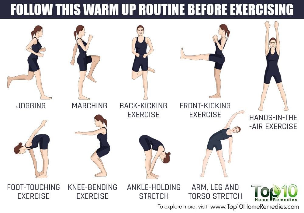 warmup routine before exercise