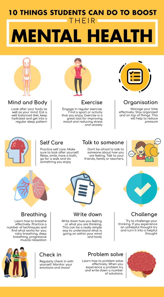 Things students can do to boost their mental health