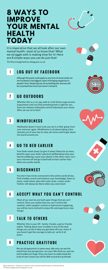 Ways to improve your mental health