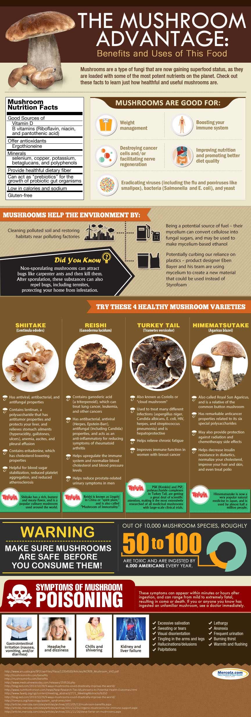 Benefits of eating Mushrooms