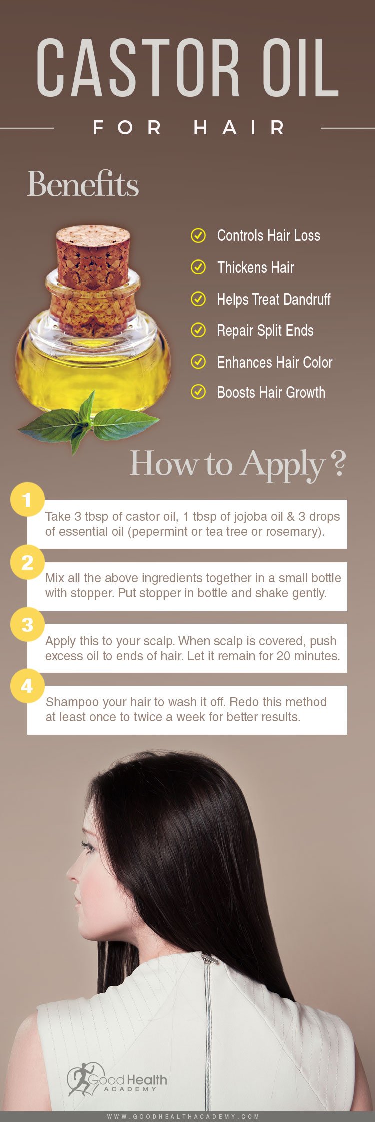 How to apply Castor oil on Hair