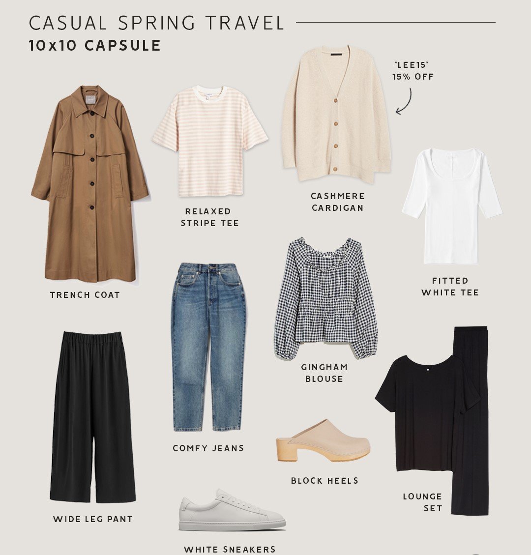 CASUAL SPRING TRAVEL 10x10 CAPSULE