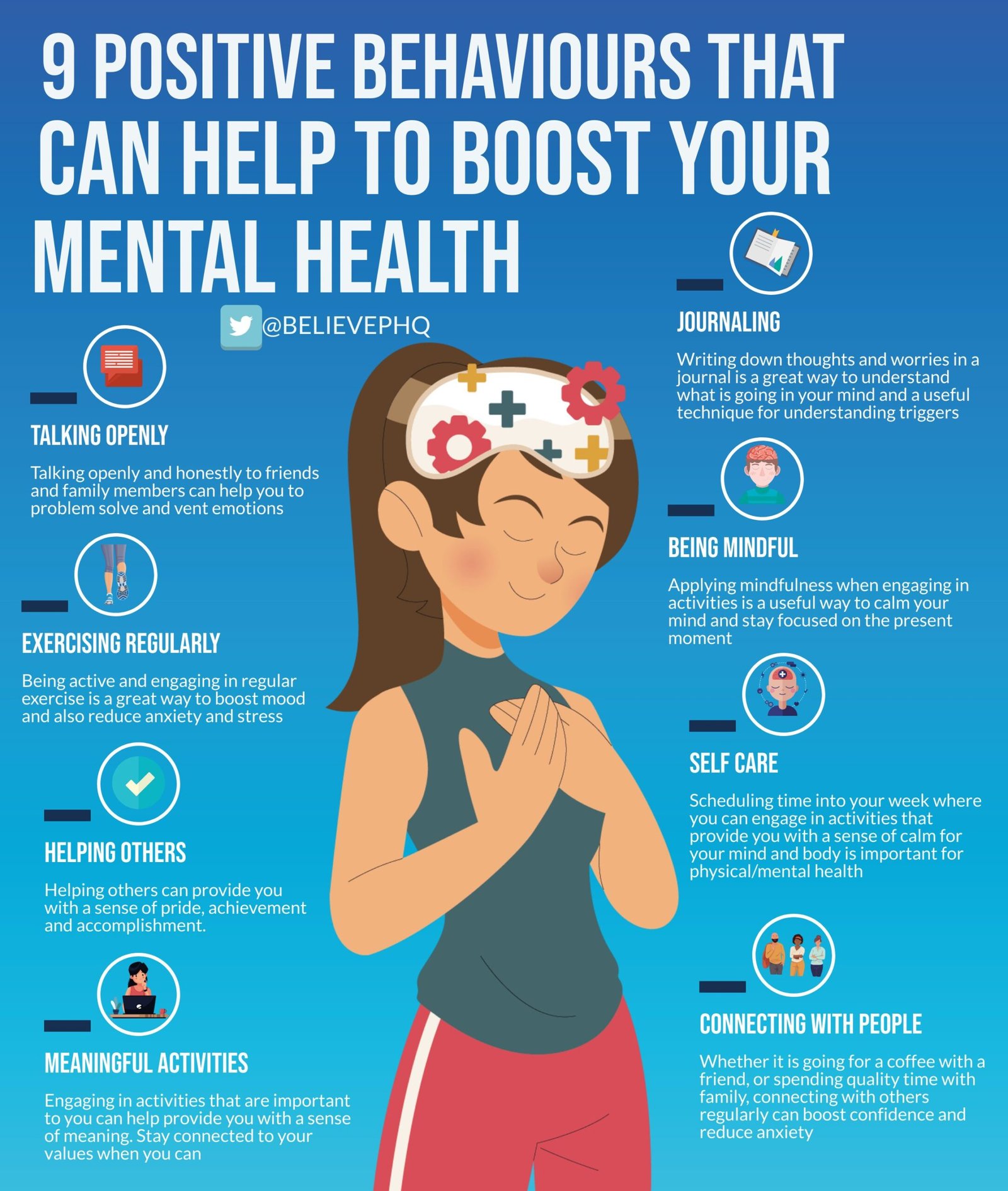 Positive behaviours that can help your mental health