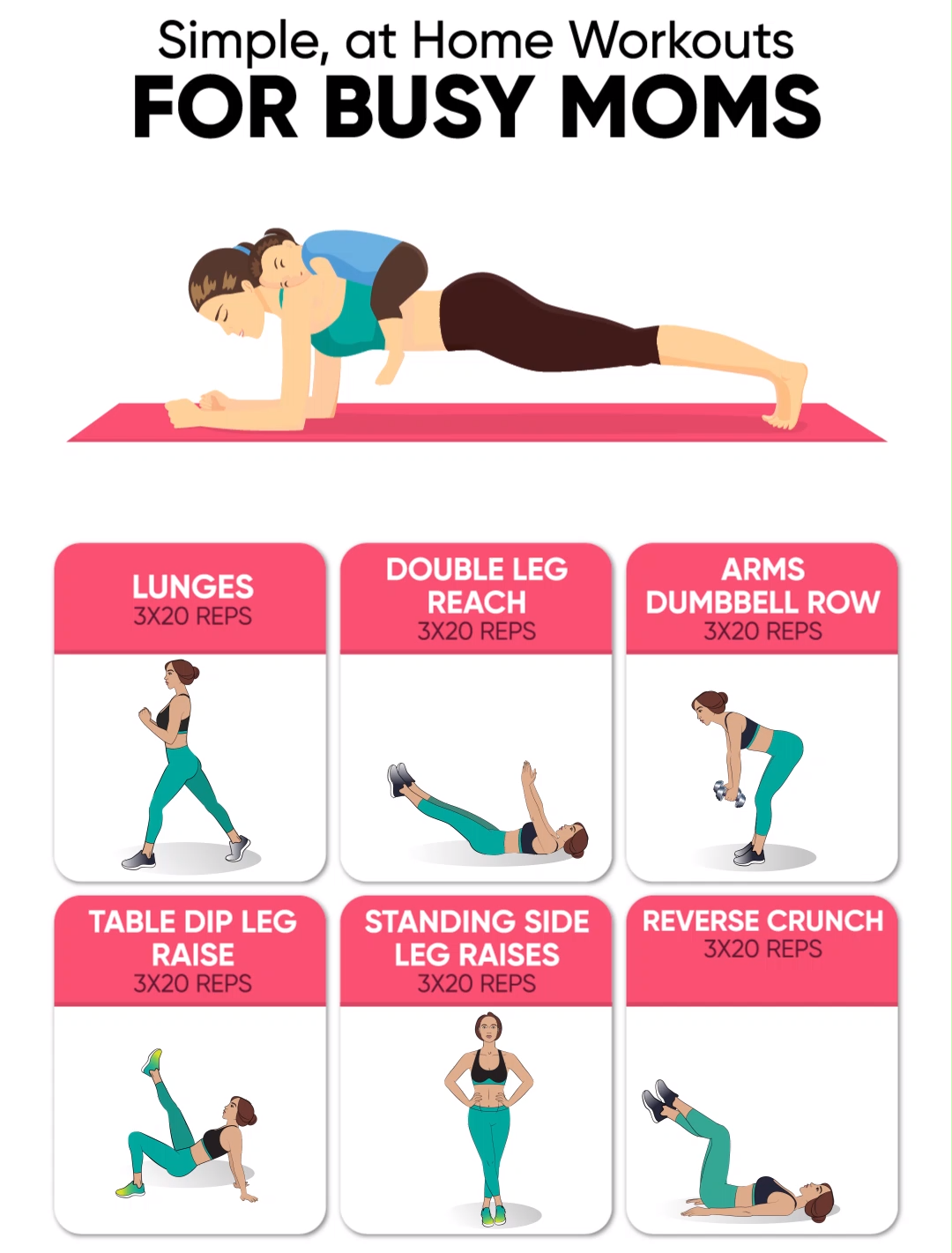 Simple at home Workouts for Busy Moms