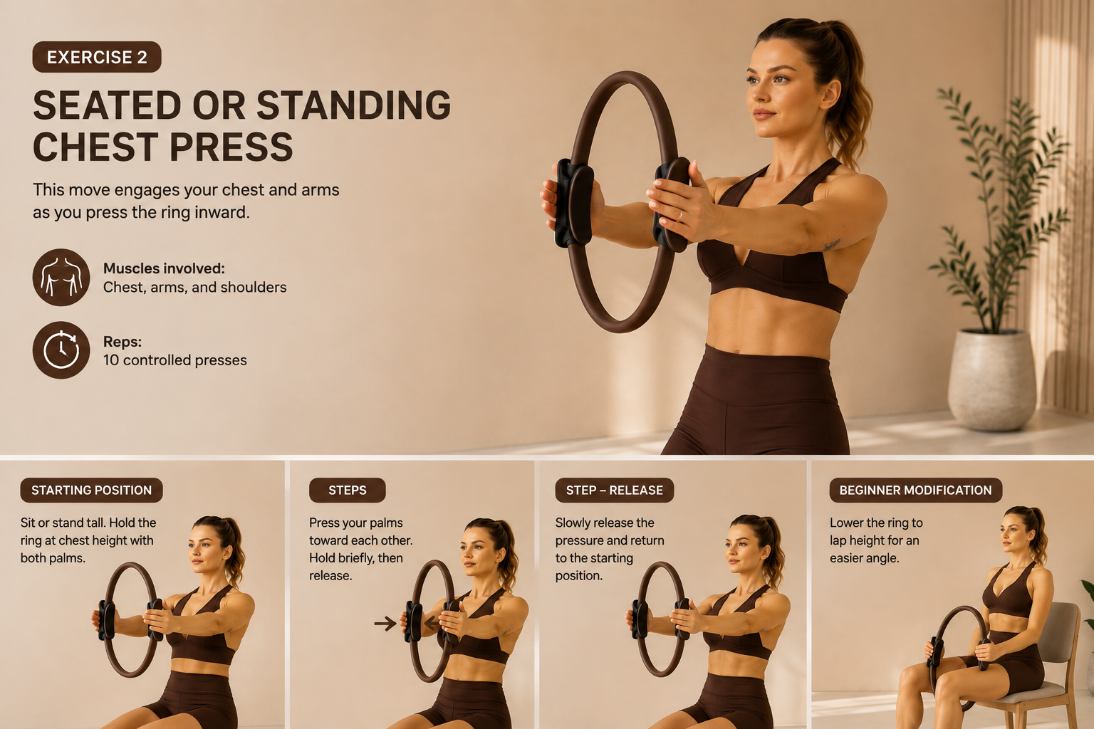 Seated or Standing Chest Press